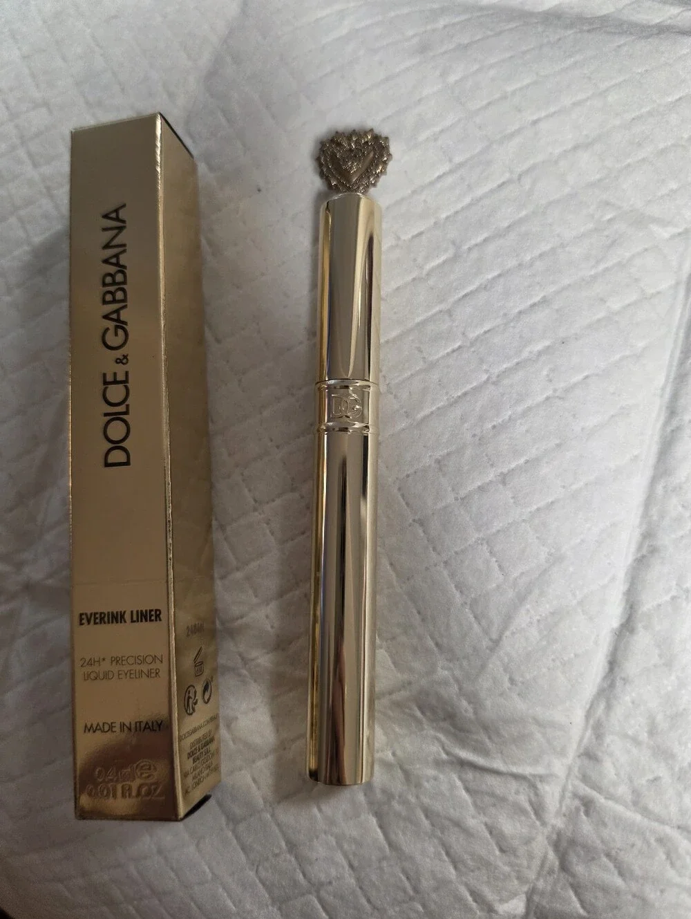 NIB Dolce & Gabbana Gold Everink Liquid Eyeliner Pen - 01 Total Black